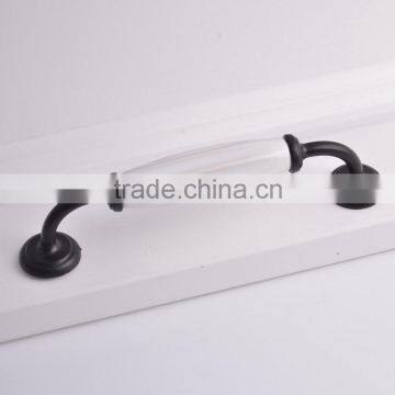 Hot sale wenzhou furniture hardware kitchen drawer cabinet ceramic handles classical white black wardrobes pulls knobs