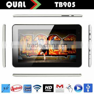 9 inch Allwinner A23 Android 4.4 laptop tablets two Camera Dual Core with 0.3MP/0.3MP 512M/8G wifi model with Kitkat B