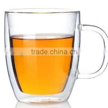 Borosilicate Glass Double Wall Glass Cup Without Handle