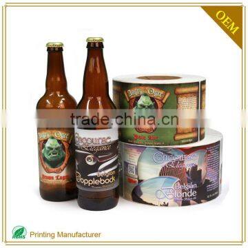 Shenzhen Custom Beverage Bottle Neck Label Printing Self Adhesive Sticker