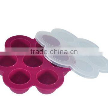 Baby Food Freezer Tray With Protective Lid BPA Free Silicone Storage Box photo-2