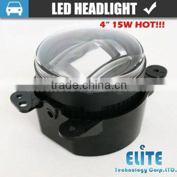 15W 4" led round headlight fog light for jeep/motorcycle