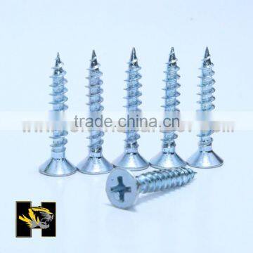 6x1'' C1022 galvanized white zinc chipboard screw