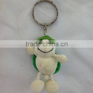 Mini size cute stuffed plush green turtle keychain toy