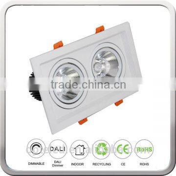 2x15W 3x15W Double LED Downlight Grille Down Light Gimbal With CREE COB