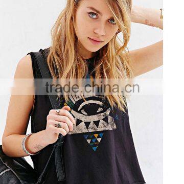 Custom Printing Top Sleeveless Printing Crop Top for Women photo-3