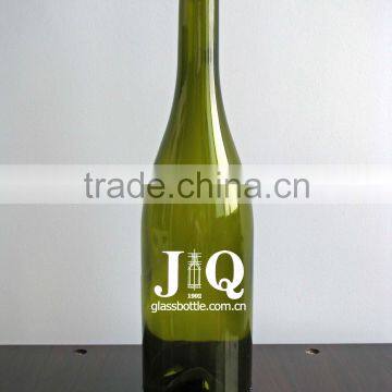 Green Glass Burgundy Bottle