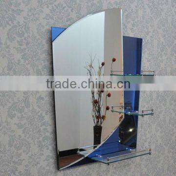 2016 hottest selling promotion two piecs double layer 2 face frameless wall mounted bathroom color background lighted mirror