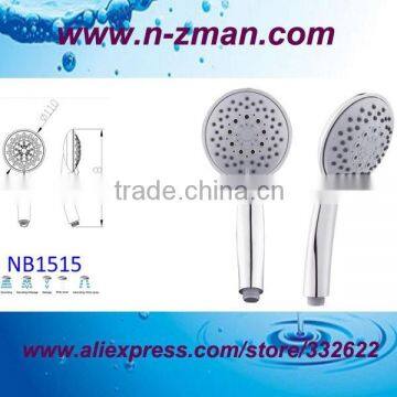 chrome abs shower hand,hand-held shower head,5 functions plastic hand shower