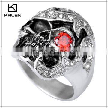2015 Men Skull Stainless Steel Rings From China Wholesale photo-2