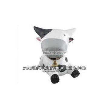 Fashon promotion milk cow vinyl coin serving bank