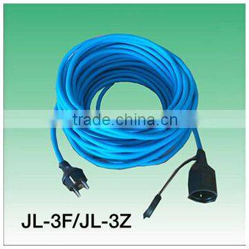 German Rubber extension cord 5m,with blue cable H07RN-F 3G2.5MM2