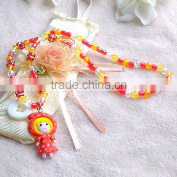 Fashion Cartoon Kids Polymer style Clay Necklace Bracelet Ring Beads Kids Jewelry Set