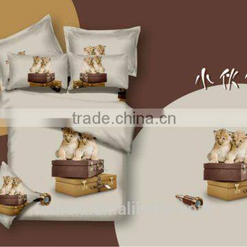 100% cotton 3d reactive print duvet bed cover set wholesales