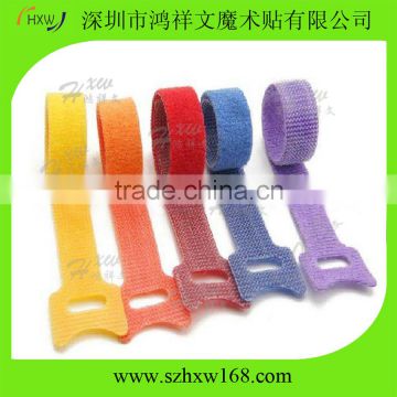 2016 popular self-locking with hook and loop cable tie