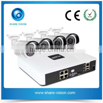 4CH NVR POE power Supply 15V 720P Mini POE NVR KIT