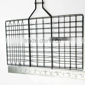 Hot Sale Non-stick Square Wooden Handle BBQ Grill Tools BBQ Grill Basket