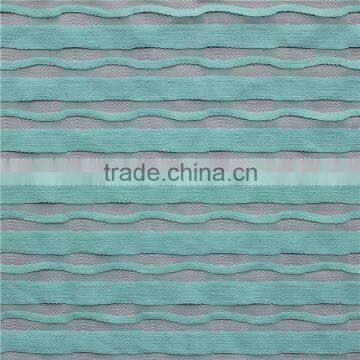 Acid Blue Cotton/Nylon Synthetic Fabric Lace for Wedding Dress/Garment Accessories