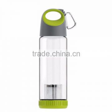 New products of 2016 drinking leakproof water glass bottle with tea filter,fruit infuser glass bottles wholesale