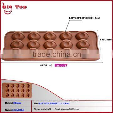 BT0087 New Bakeware Mold With 15 Holes Silicone Chocolate Molds With The Rising Sun