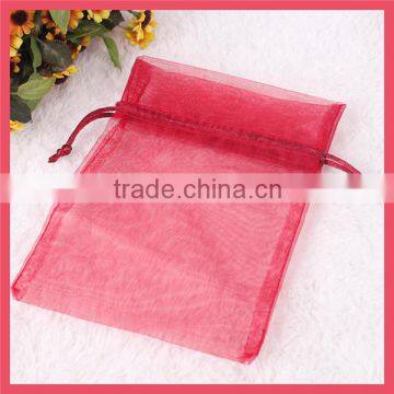 2014 factory price cheap fashion long candy organza wedding favor bag