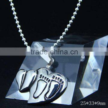 CN-022B Wholesale Fashion Stainless Steel Color Antique Heart Pendant for Couple Jewlery photo-4