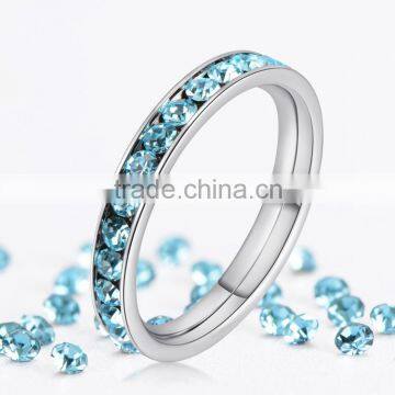 March Aquamarine Birthstone Set Necklace Rings Jewelry Women A Symbol of Youth, Happiness and Beauty photo-4