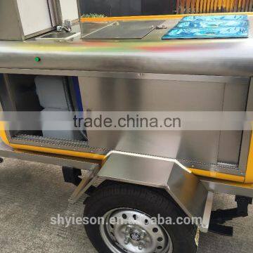 road camper hot dog churros food trailer/ top sale heavy duty food kiosk / big quantity coke food cart