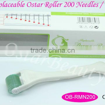 Roller head 200 needles replaceable beauty derma face roller