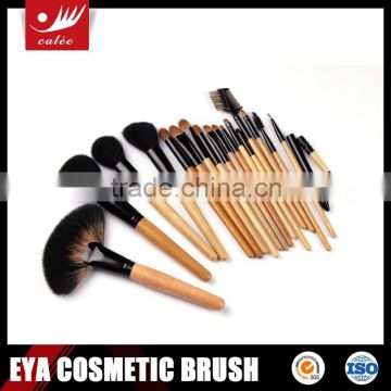 Professional Makeup/Cosmetic Brush Set with Fan Brush, Lip/Eyeliner , and Foundation