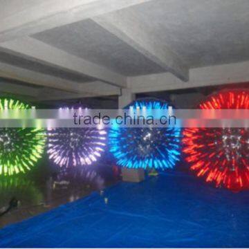 Air inflated ground/ water zorb ball for sale, giant zorb ball with lighting