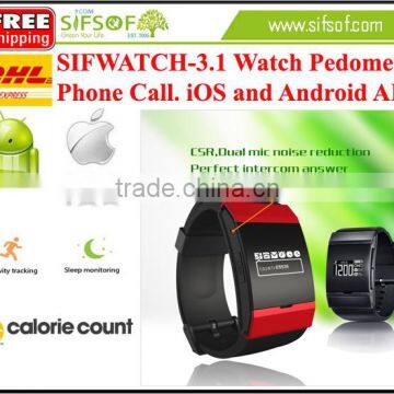 SIFWATCH-3.1 2015 Style Watch Activity Tracker, High end Watch Pedometer, Phone Call Reminder.