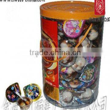 Sweets choco cup in PVC jar