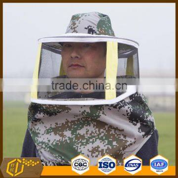 Beekeeping equipment 100% cotton ventilated bee net hat with square veil