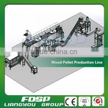 Safety and firm used wood pellet press line Professional design sawdust pelleting line