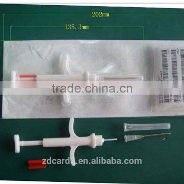 Low frequency Glass microchip animal rfid tag