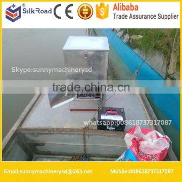 Electric fish farm feeder|fish feed throwing machine