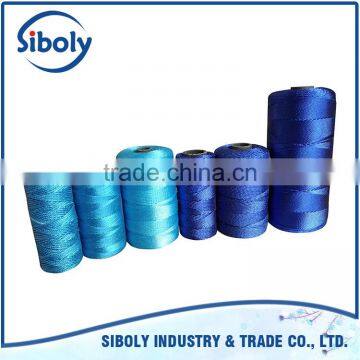 china factory directly supplying customized colorful twisted 210d/2--120 ply nylon fishing twine