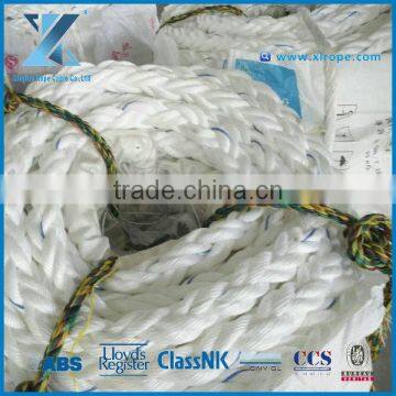 8-strand PP multifilament rope on ships