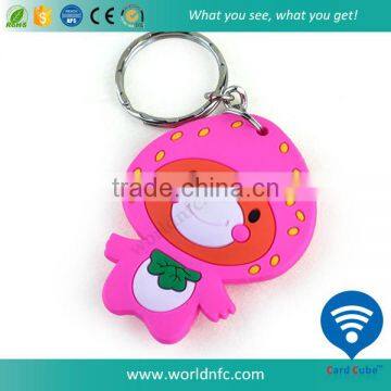 13.56mhz Ultralight 192bytes RFID keyfob/ keychain/ key tag for children