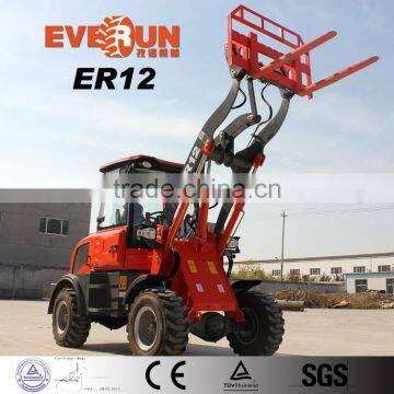 Everun 1.2ton High Quality Hydraulic Mini Front End Wheel Loader photo-2