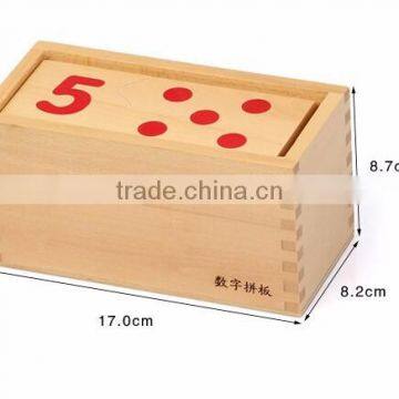 Wooden Dominos Baby Early Childhood Education Montessori Number and Counter Match-up Puzzle photo-5