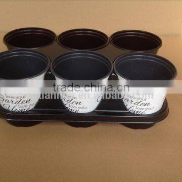 Zhejiang manufactory durable flower pot with tray indoor