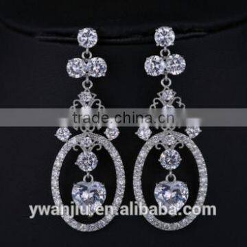 Wholesale Stock Small Order Fashion Women Secret Garden Long Style Zircon Earrings photo-2