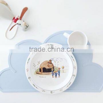 4727cm Waterproof Silicone Placemat Bar Mat Baby Kids Cloud Shaped Plate Mat Table Mat Set Home Kitchen Pads photo-6
