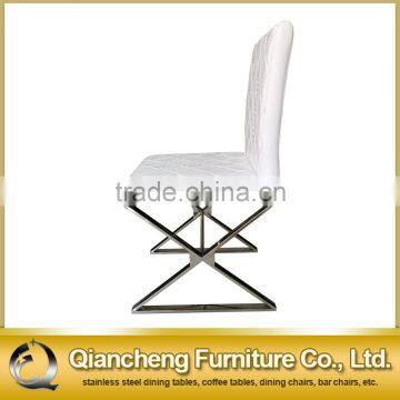 Stitching PU Cover Dining Chair With Modern Special Shape Legs photo-6