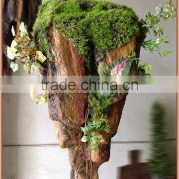 Window Display Artificial Impending Rockery With Green Mini Grass photo-2