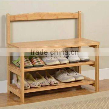 2015 cheap hot sell wooden bamboo shoe racks