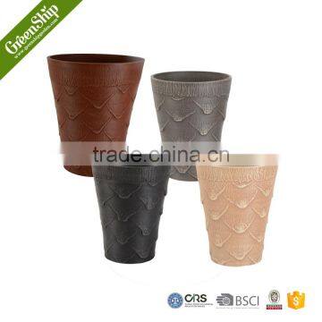 Unique Design Hydroponics Tall Round Decoration Flower Pot With Self Watering System