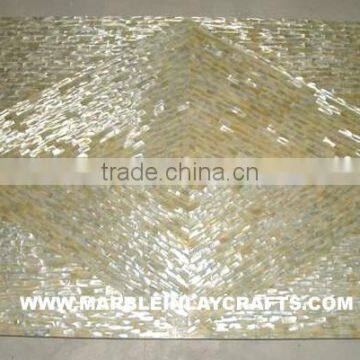 Gold Lip Mother Of Pearl Semi Precious Stone Table Top